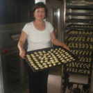 Rodica preparing tasty cookies